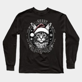 Merry Catmas Maine Coon Long Sleeve T-Shirt